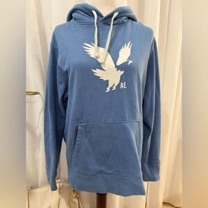 American Eagle Outfitters Men's Blue Hoodie
